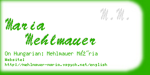 maria mehlmauer business card